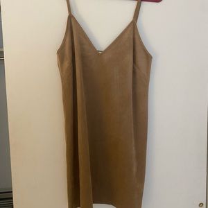 Suede tan dress